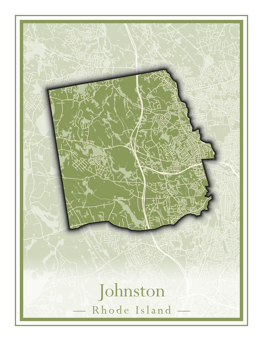 Rhode Island Towns - Street Map (Glocester - Johnston)