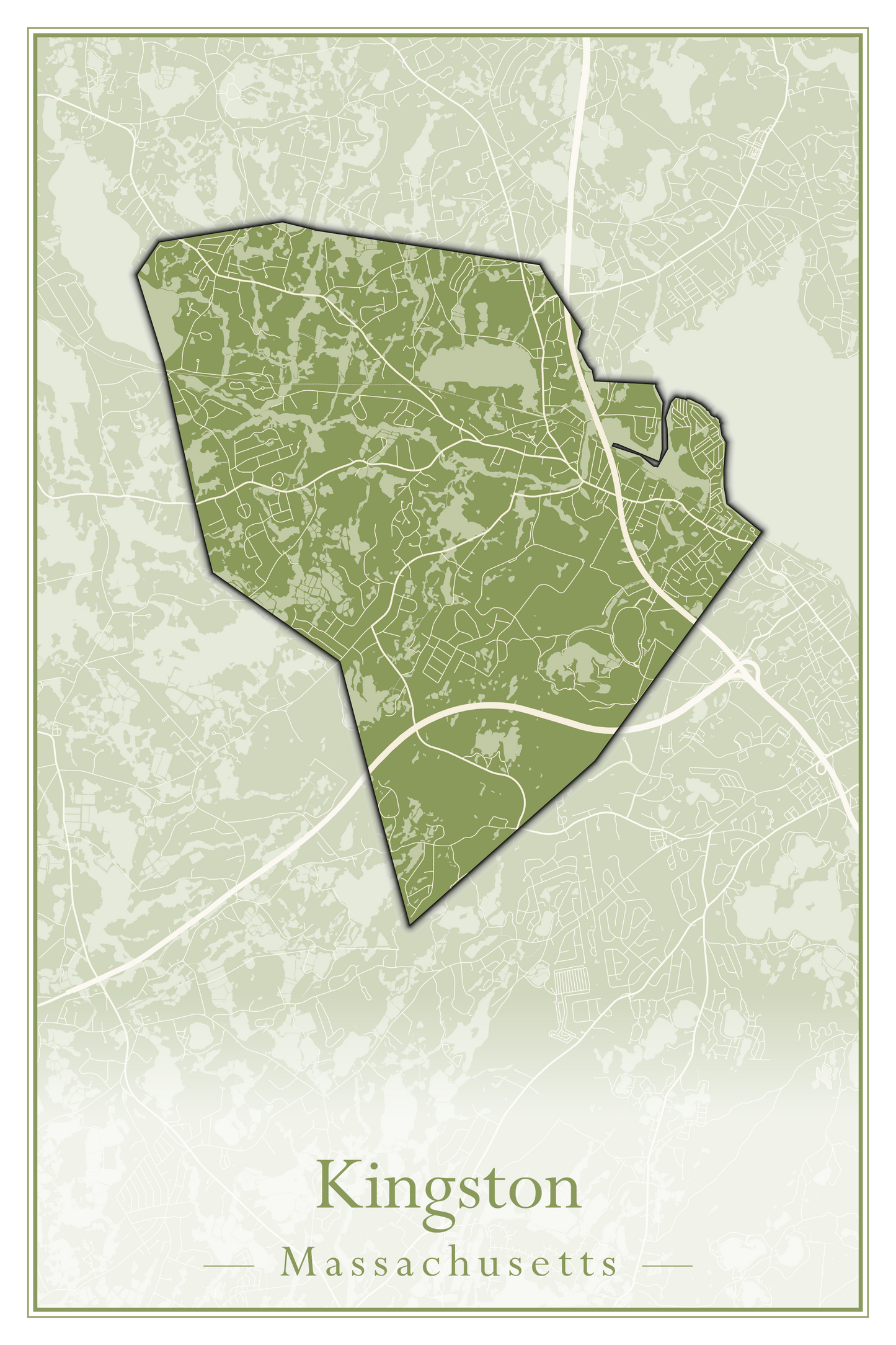 Massachusetts Towns - Street Map (Kingston - Lanesborough)