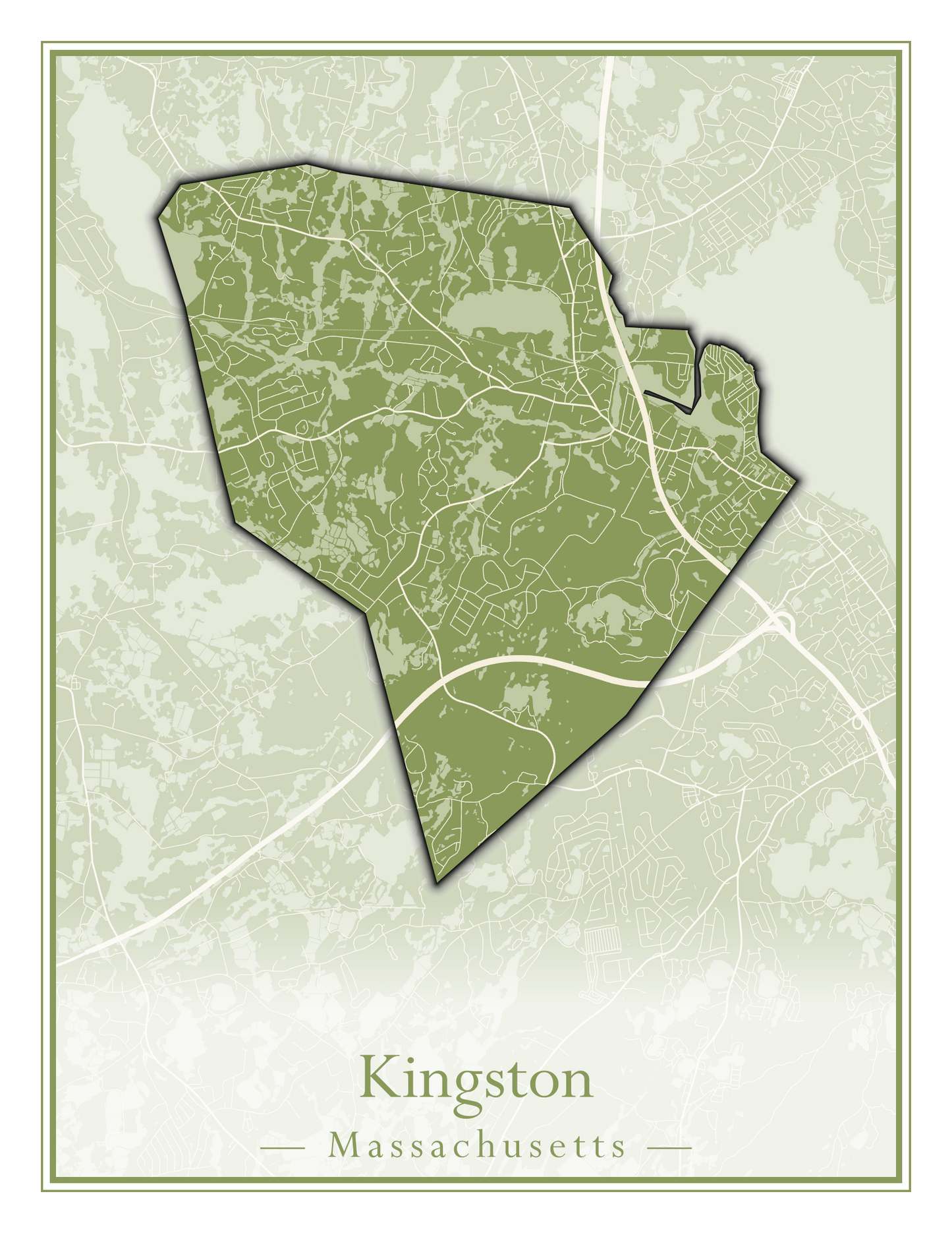 Massachusetts Towns - Street Map (Kingston - Lanesborough)