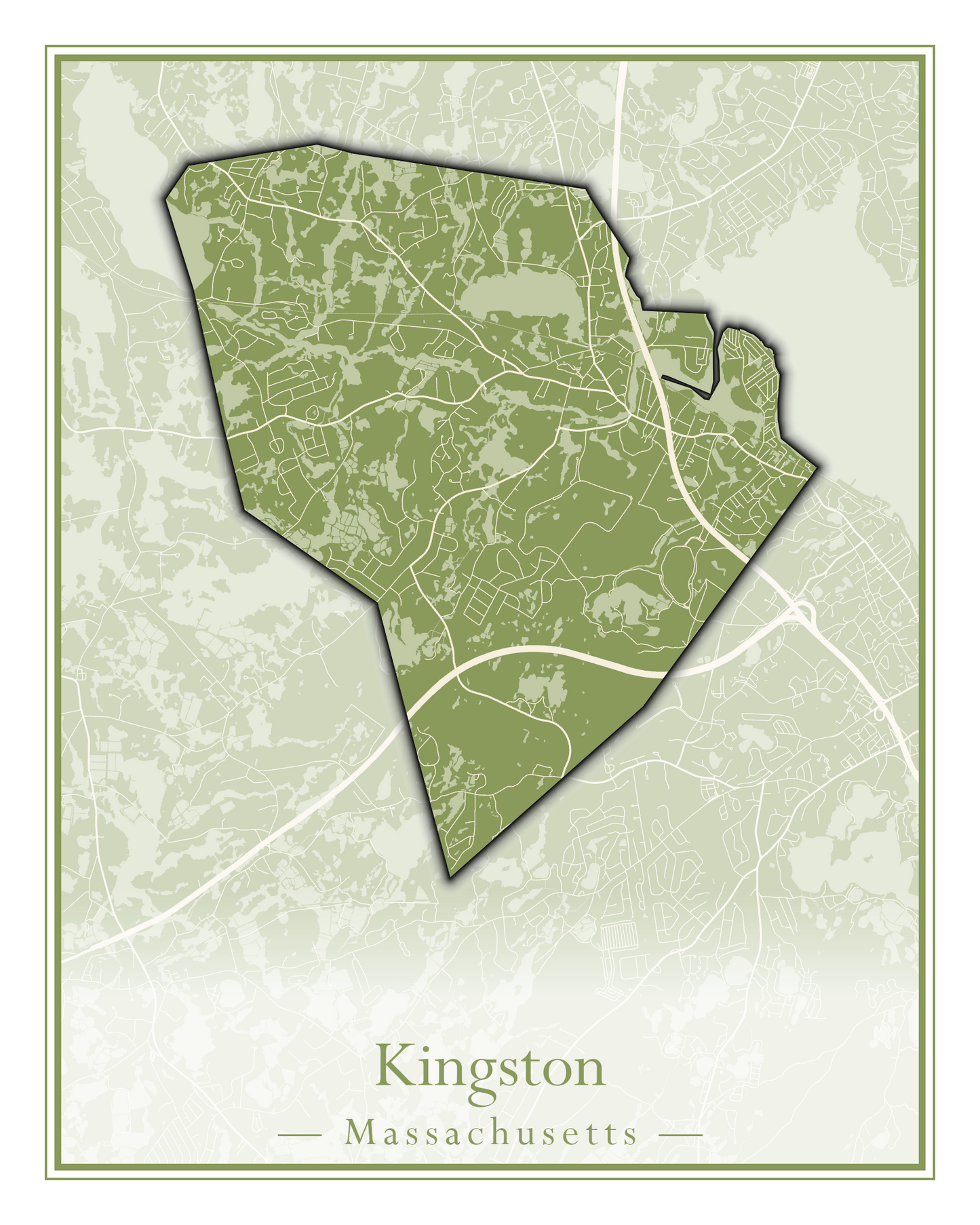 Massachusetts Towns - Street Map (Kingston - Lanesborough)