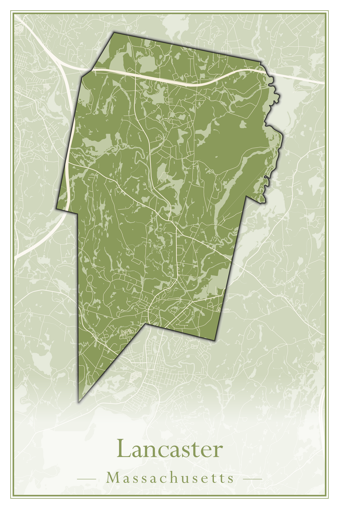 Massachusetts Towns - Street Map (Kingston - Lanesborough)