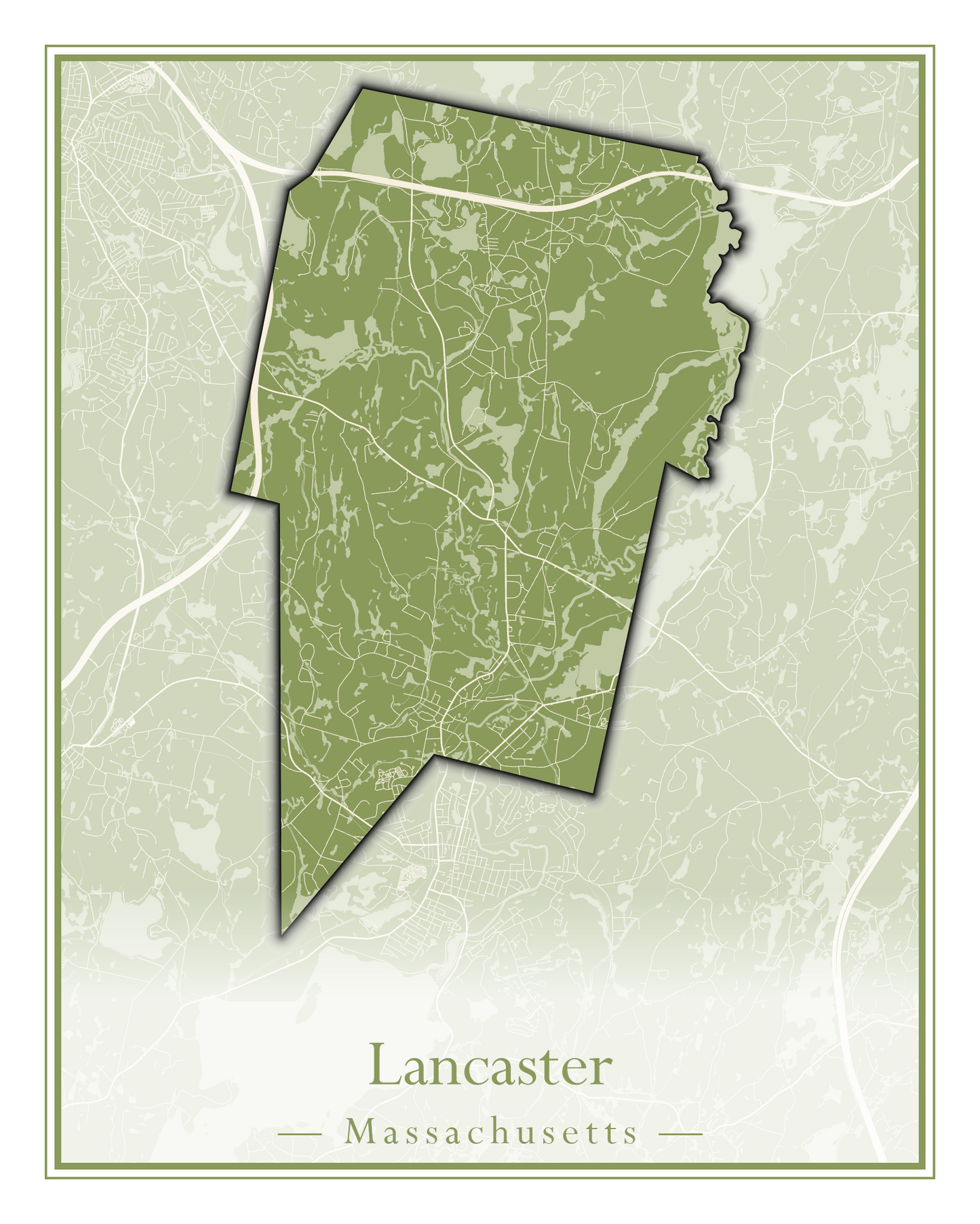 Massachusetts Towns - Street Map (Kingston - Lanesborough)