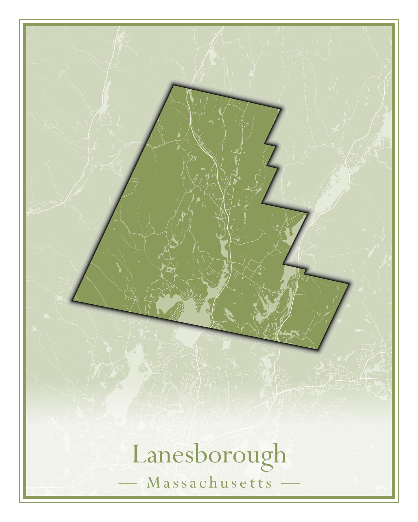 Massachusetts Towns - Street Map (Kingston - Lanesborough)