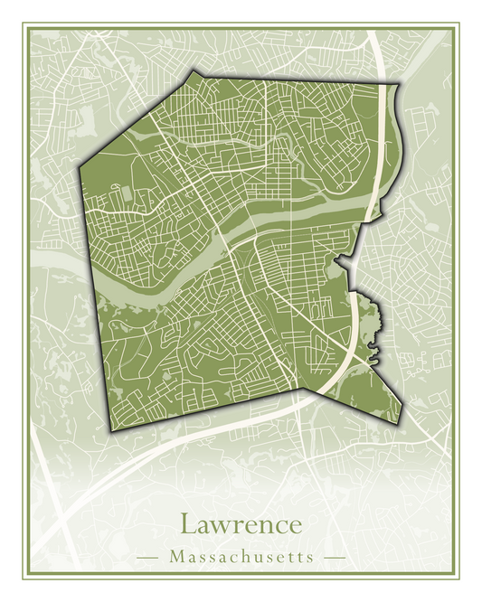 Massachusetts Towns - Street Map (Lawrence - Lenox)