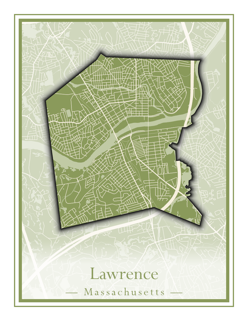 Massachusetts Towns - Street Map (Lawrence - Lenox)