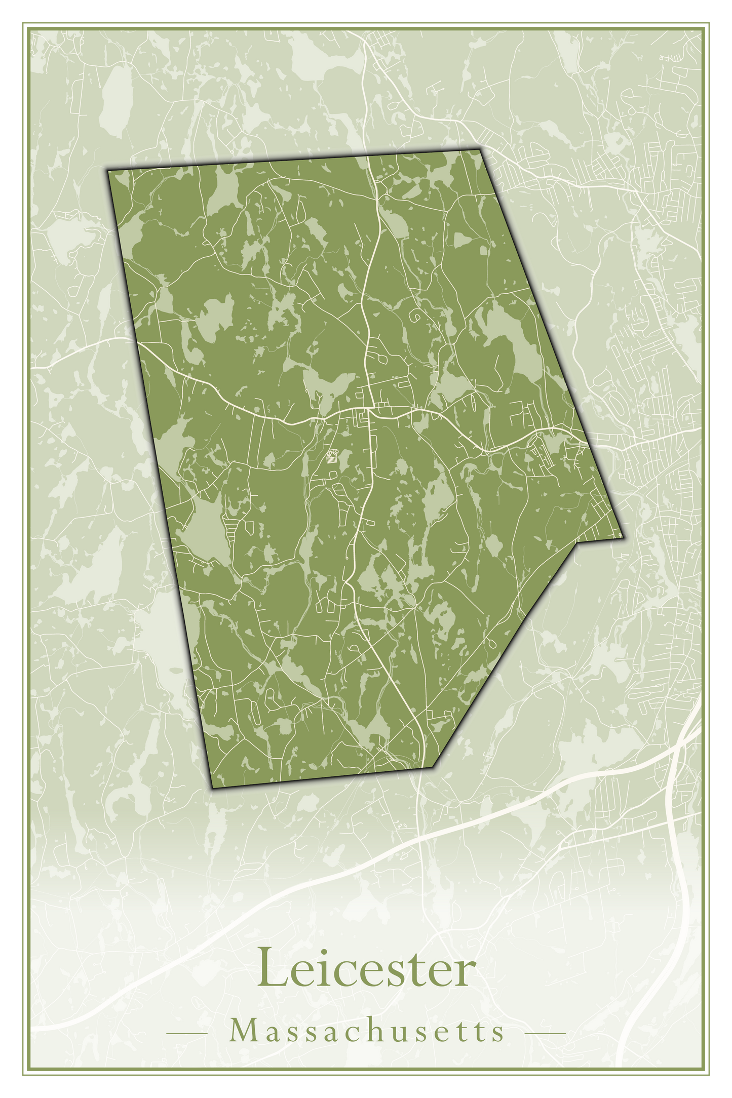 Massachusetts Towns - Street Map (Lawrence - Lenox)