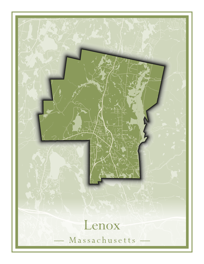 Massachusetts Towns - Street Map (Lawrence - Lenox)