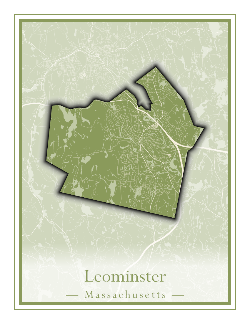 Massachusetts Towns - Street Map (Leominster - Leyden)