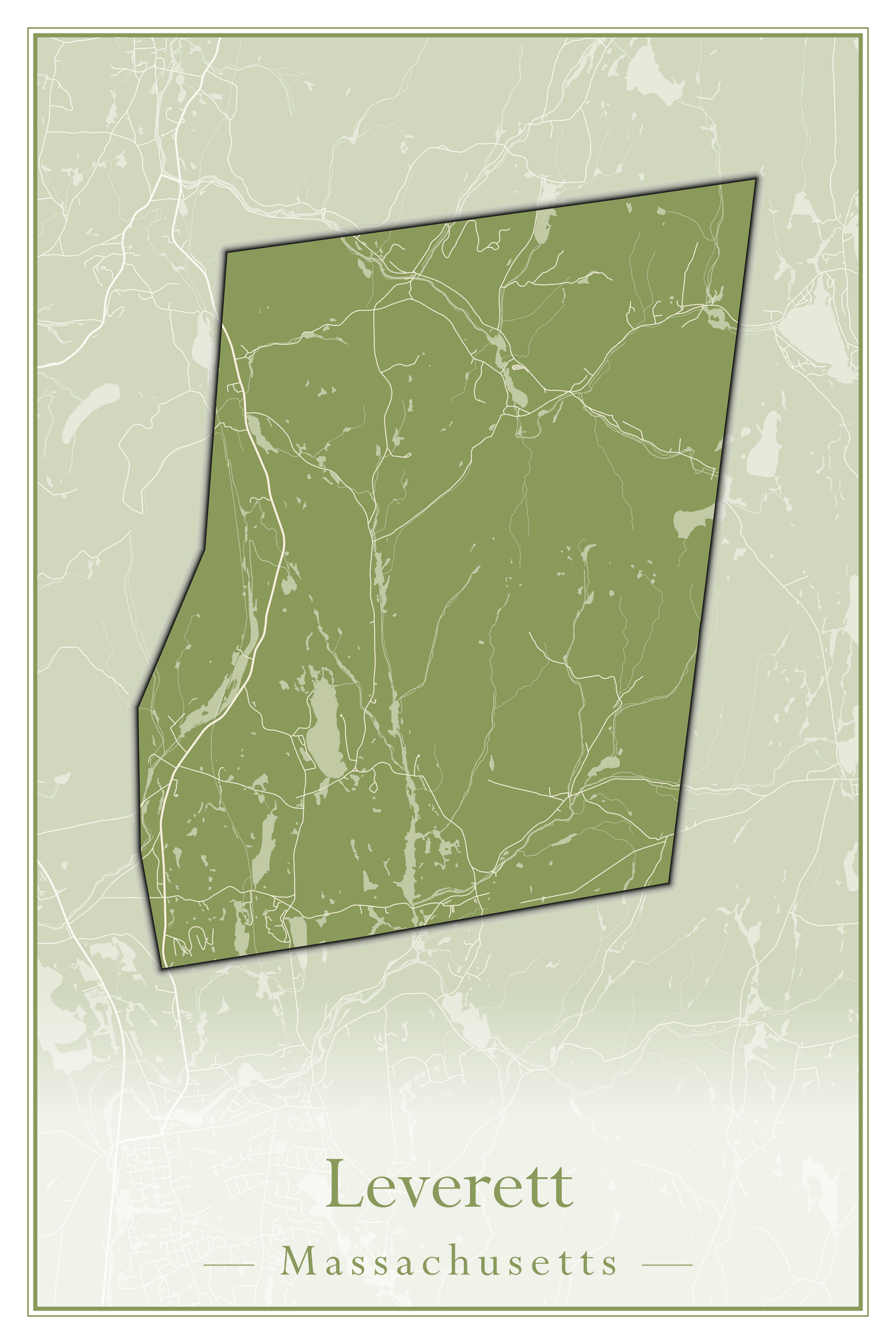 Massachusetts Towns - Street Map (Leominster - Leyden)