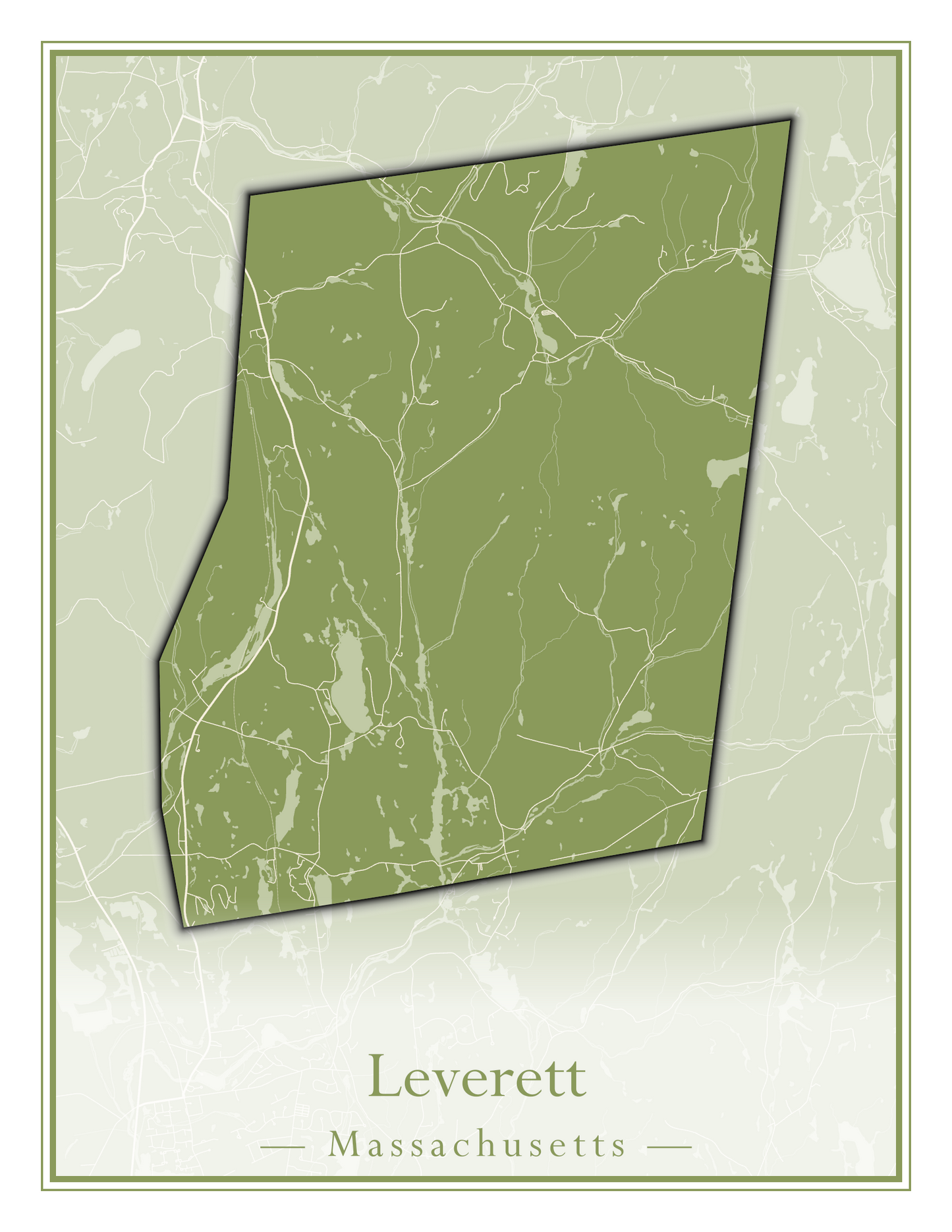 Massachusetts Towns - Street Map (Leominster - Leyden)