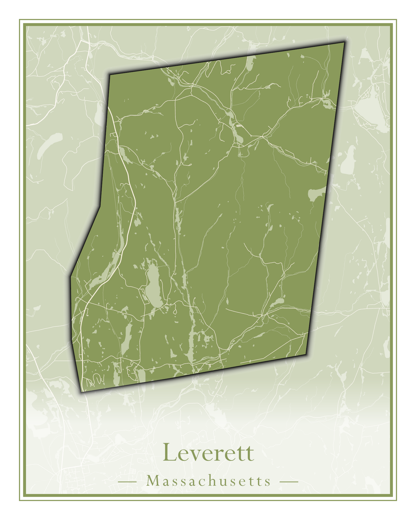 Massachusetts Towns - Street Map (Leominster - Leyden)