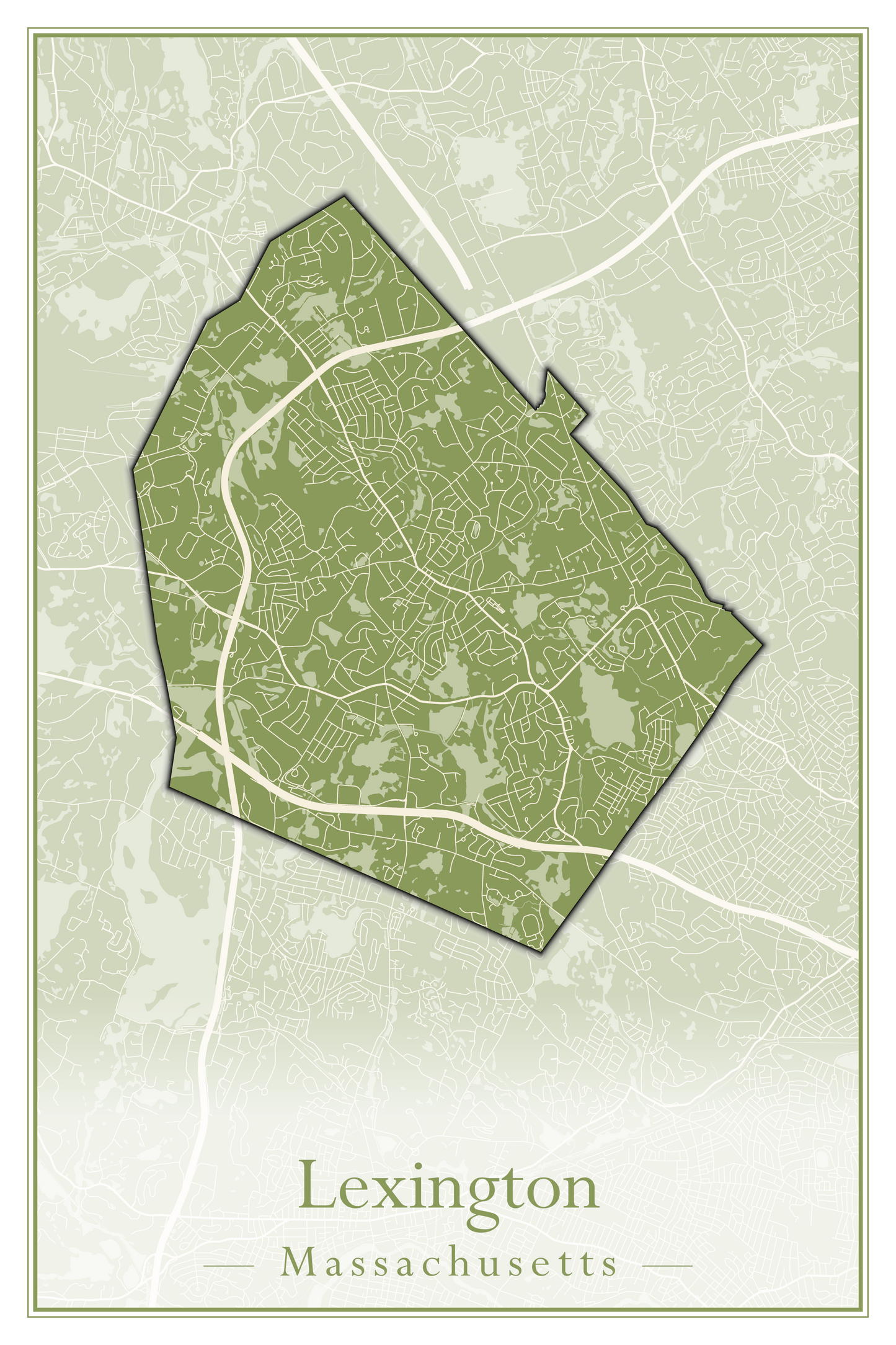 Massachusetts Towns - Street Map (Leominster - Leyden)