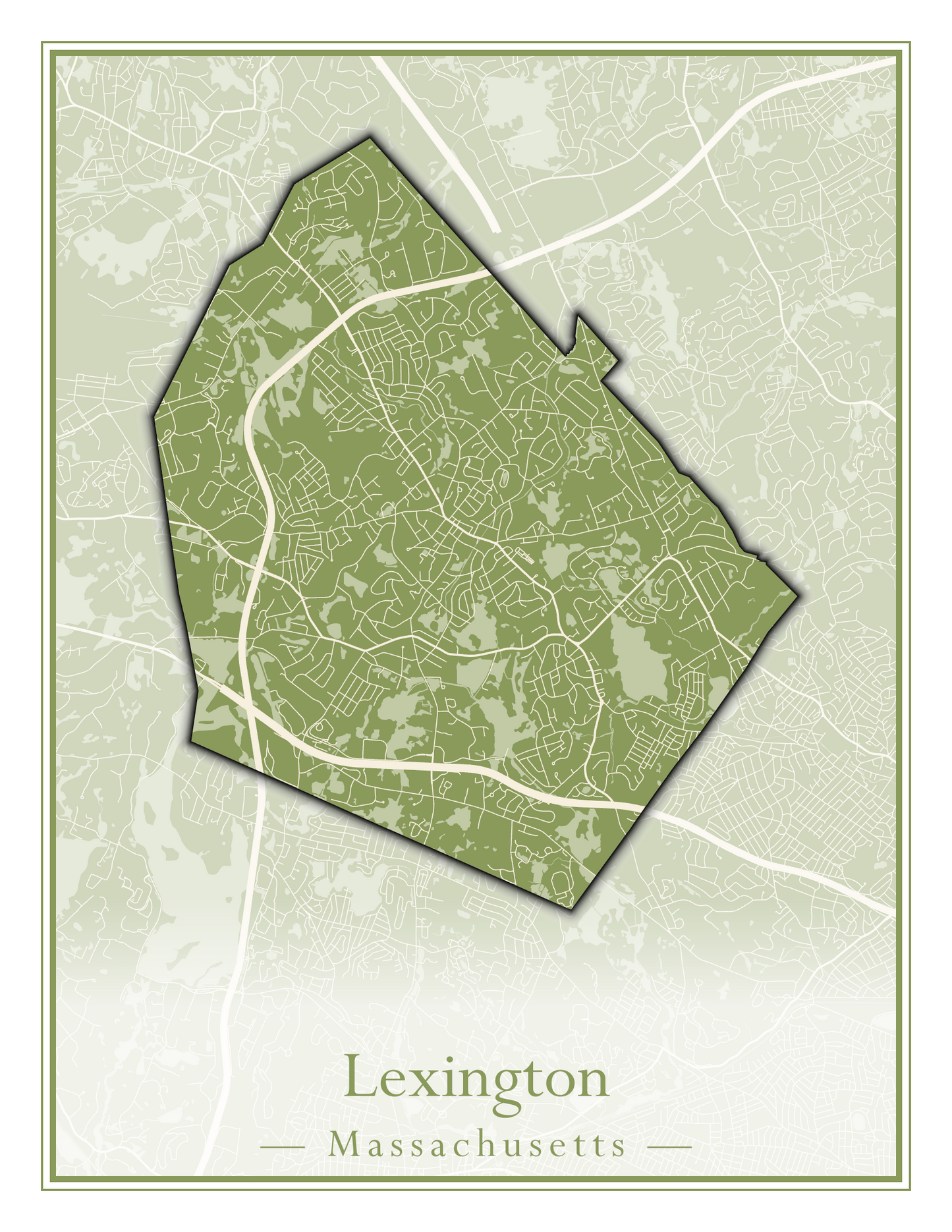 Massachusetts Towns - Street Map (Leominster - Leyden)