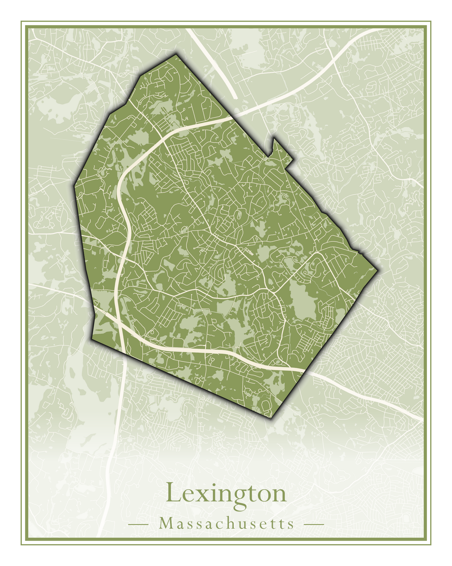 Massachusetts Towns - Street Map (Leominster - Leyden)