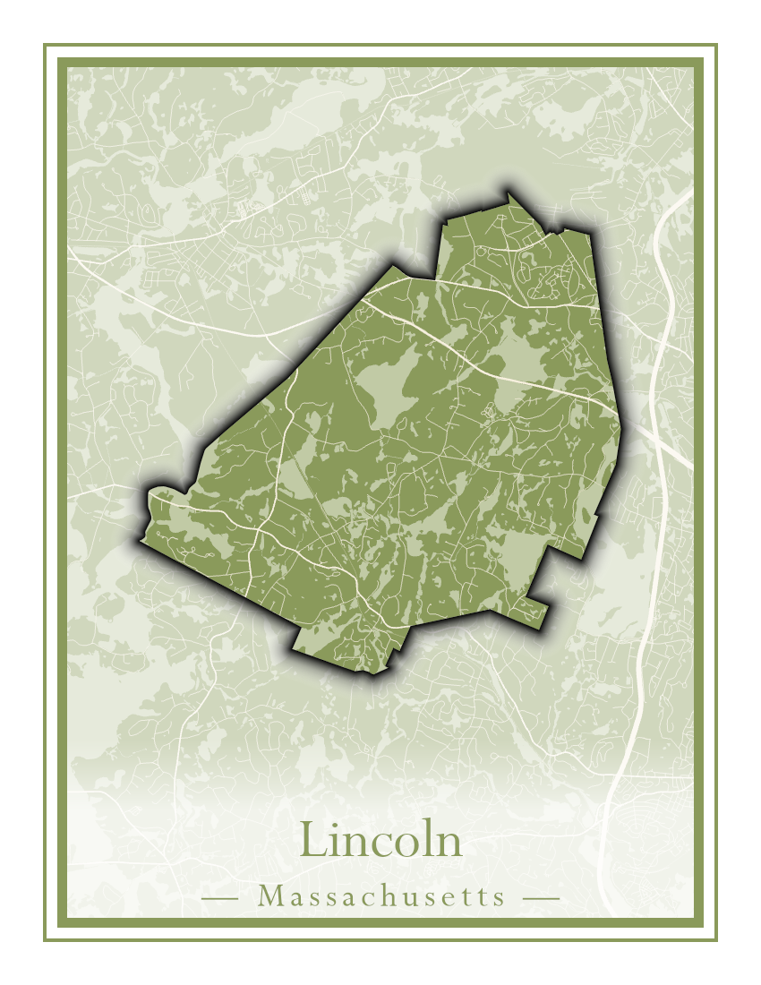 Massachusetts Towns - Street Map (Lincoln - Lowell)