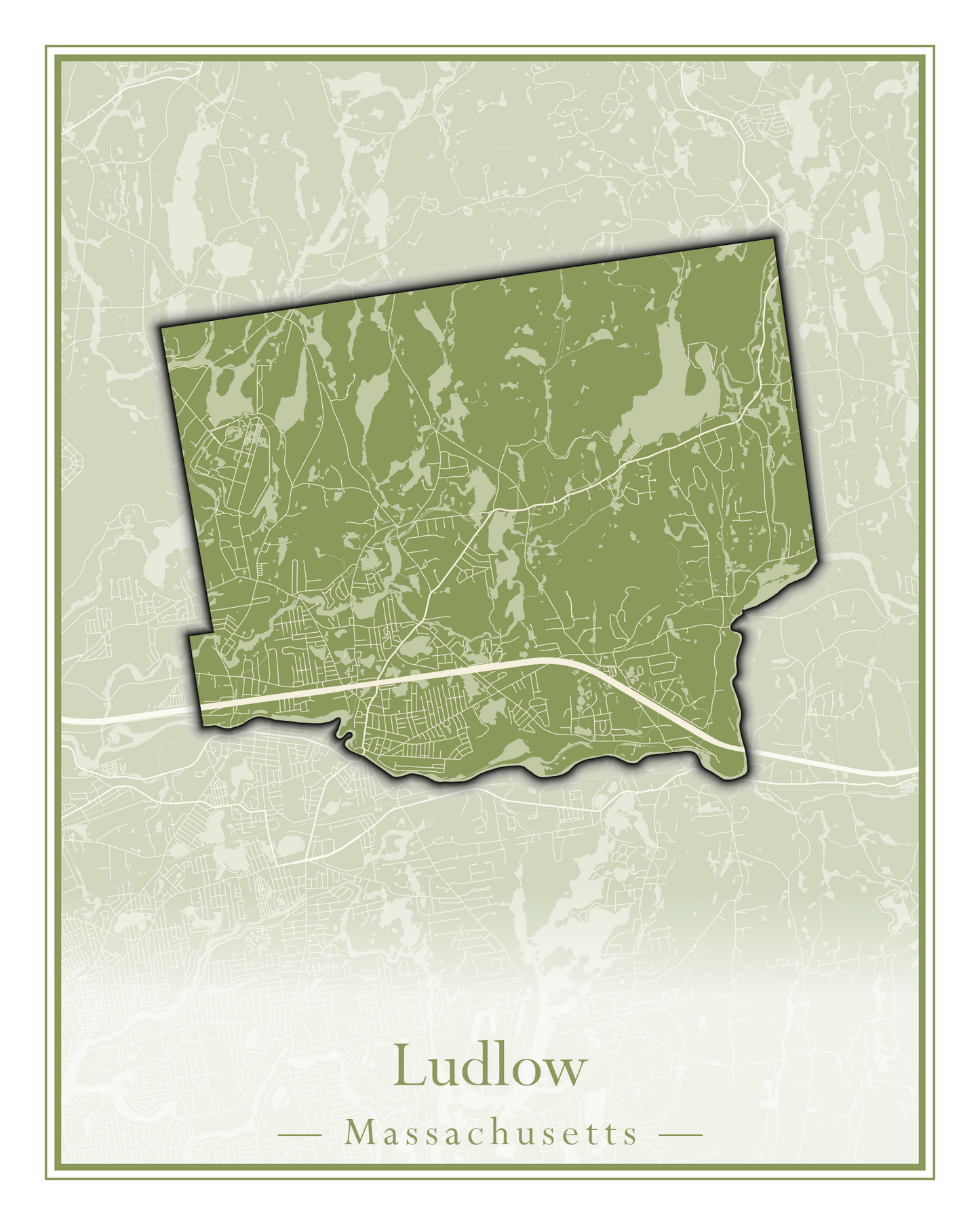 Massachusetts Towns - Street Map (Ludlow - Lynnfield)