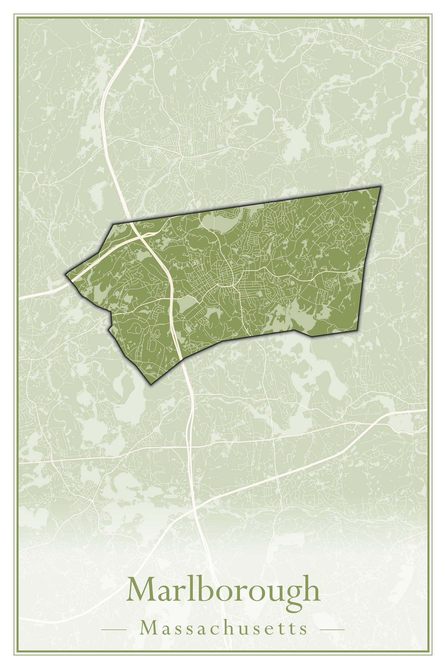 Massachusetts Towns - Street Map (Marion - Mashpee)