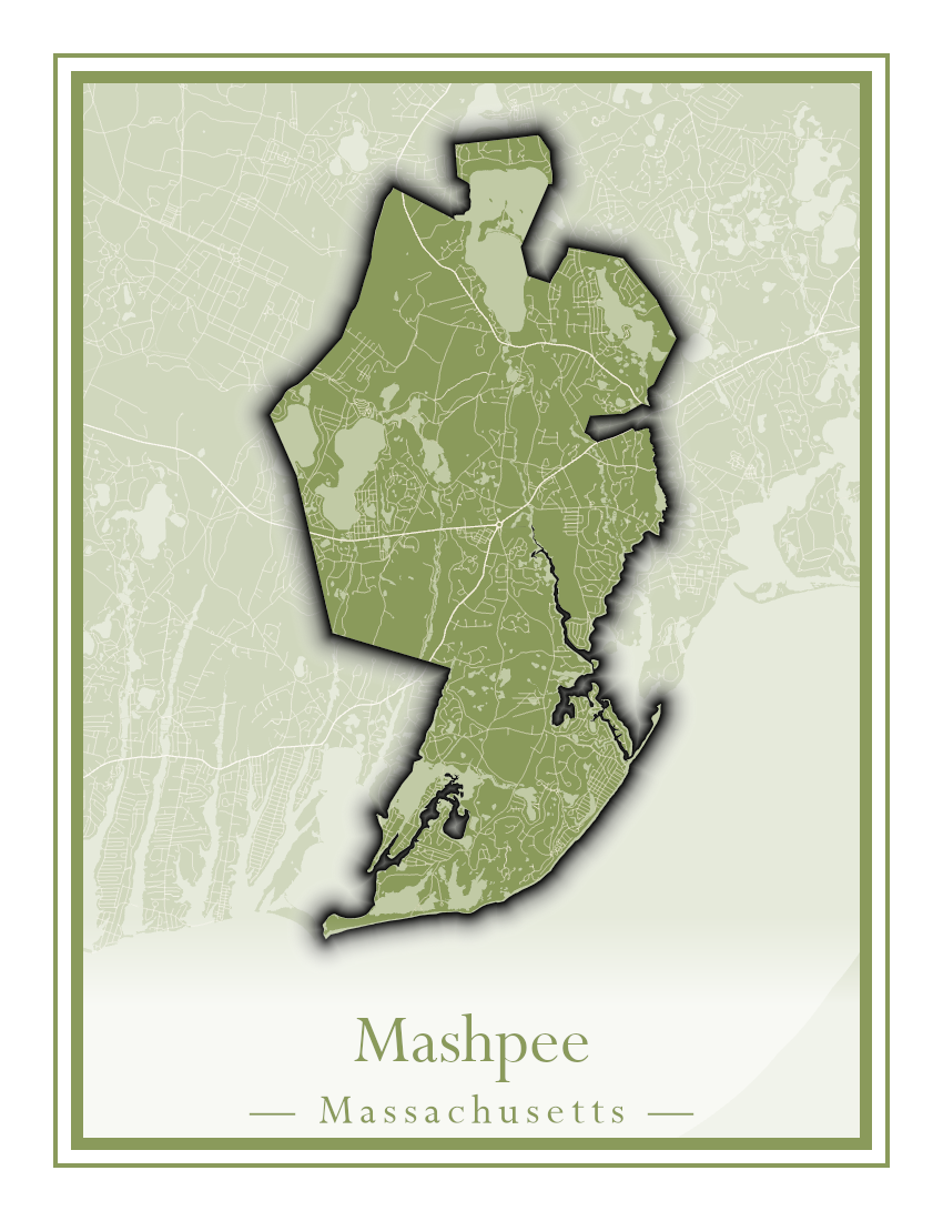 Massachusetts Towns - Street Map (Marion - Mashpee)