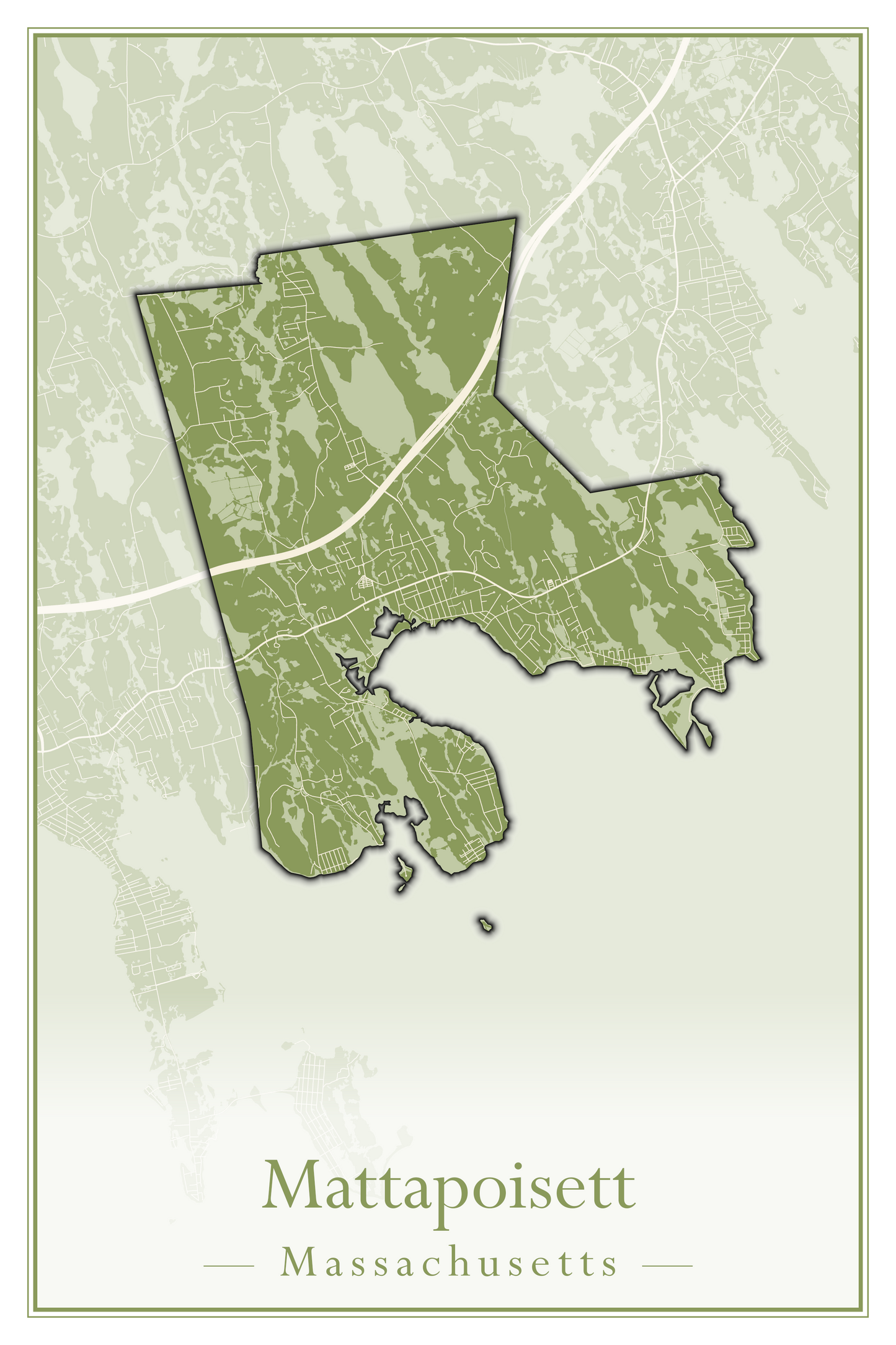 Massachusetts Towns - Street Map (Mattapoisett - Medford)