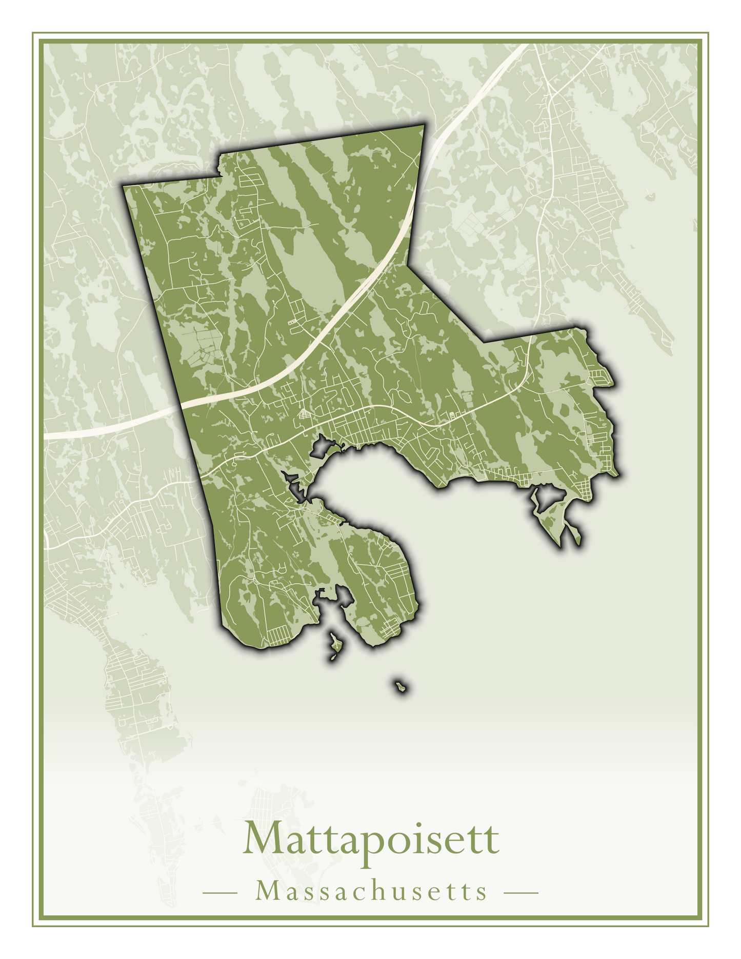 Massachusetts Towns - Street Map (Mattapoisett - Medford)