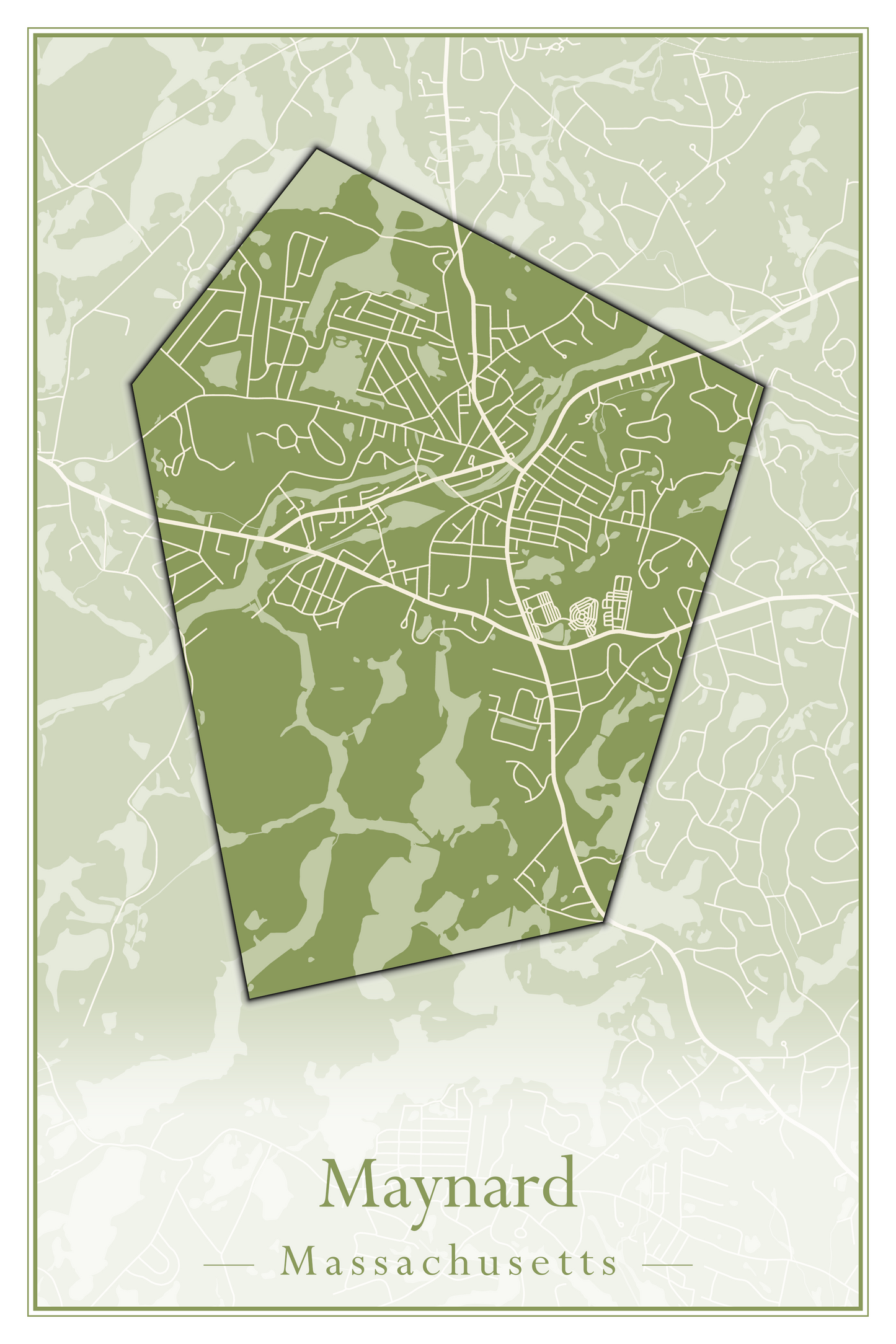 Massachusetts Towns - Street Map (Mattapoisett - Medford)