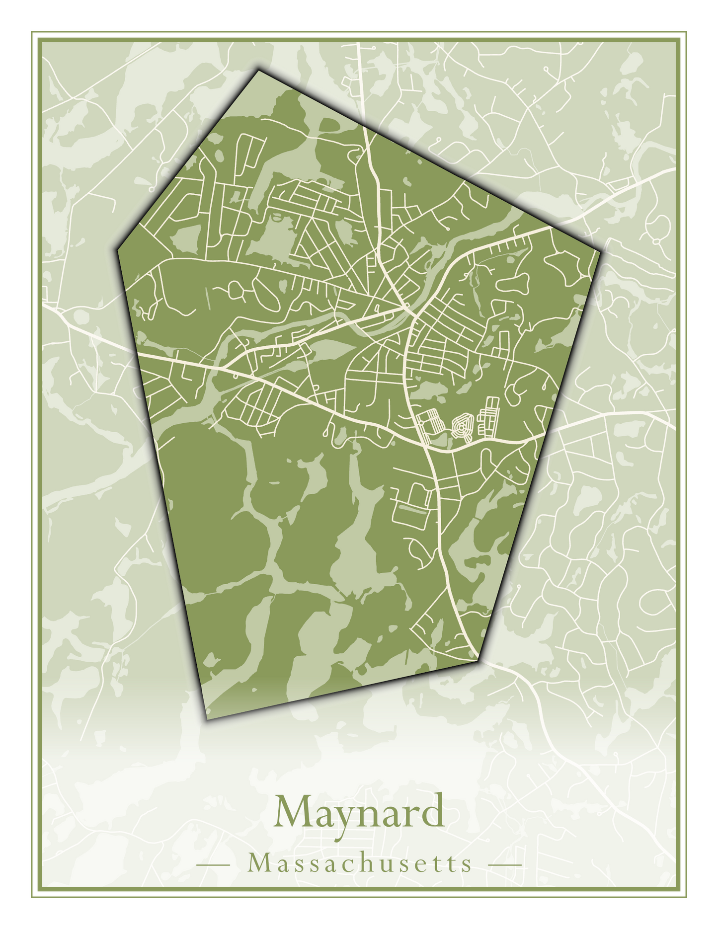 Massachusetts Towns - Street Map (Mattapoisett - Medford)