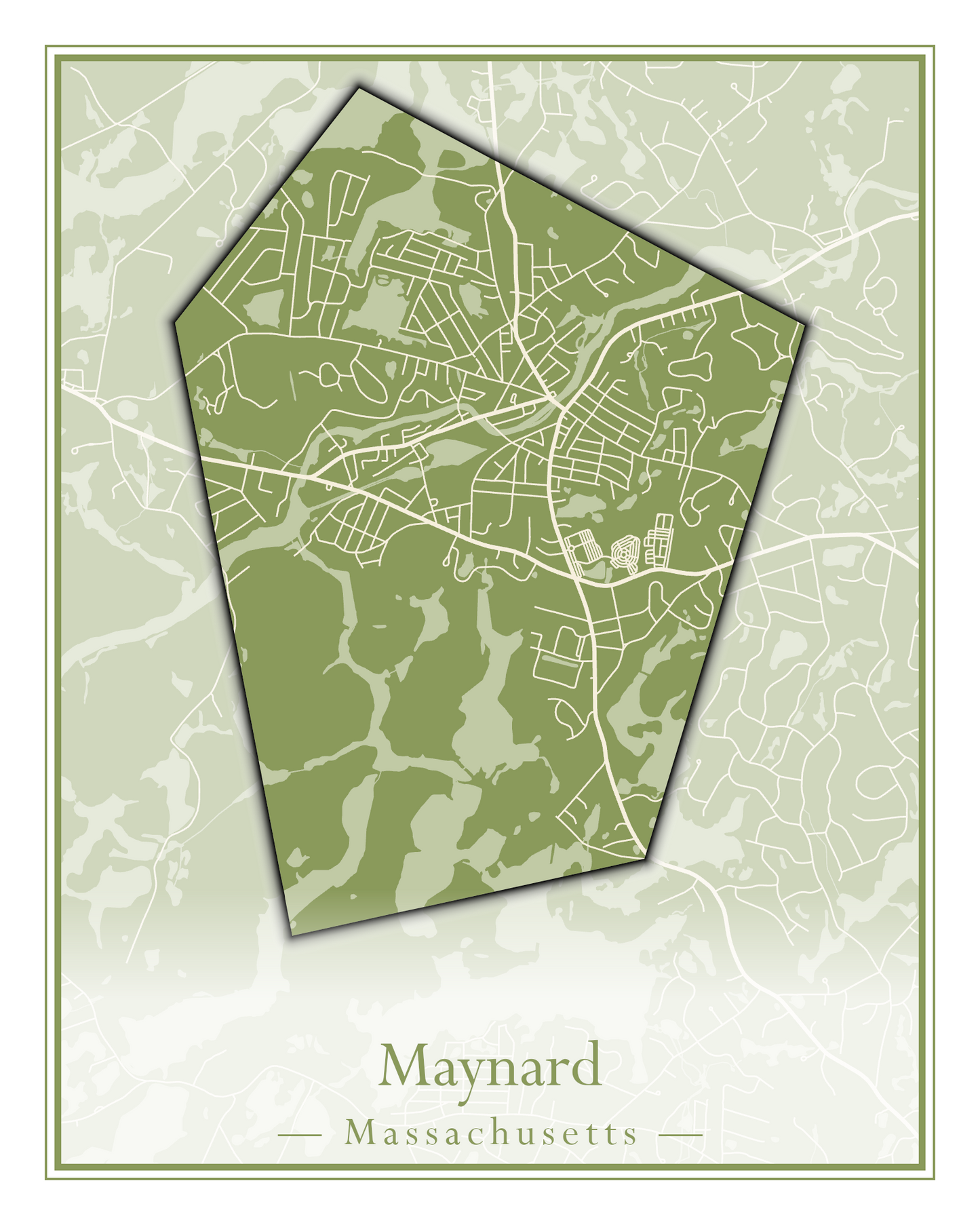 Massachusetts Towns - Street Map (Mattapoisett - Medford)