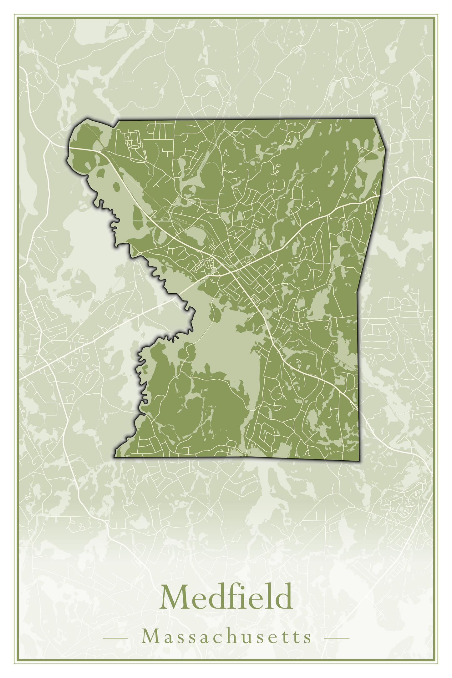 Massachusetts Towns - Street Map (Mattapoisett - Medford)