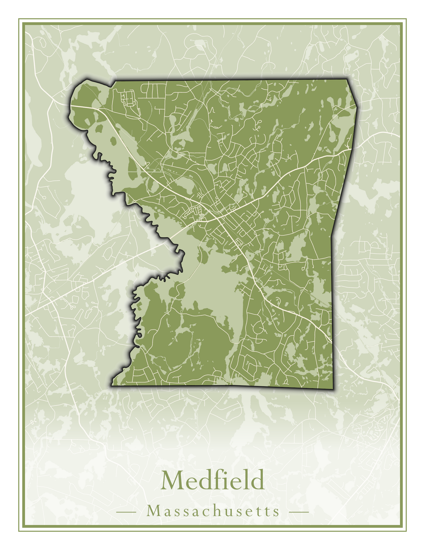 Massachusetts Towns - Street Map (Mattapoisett - Medford)