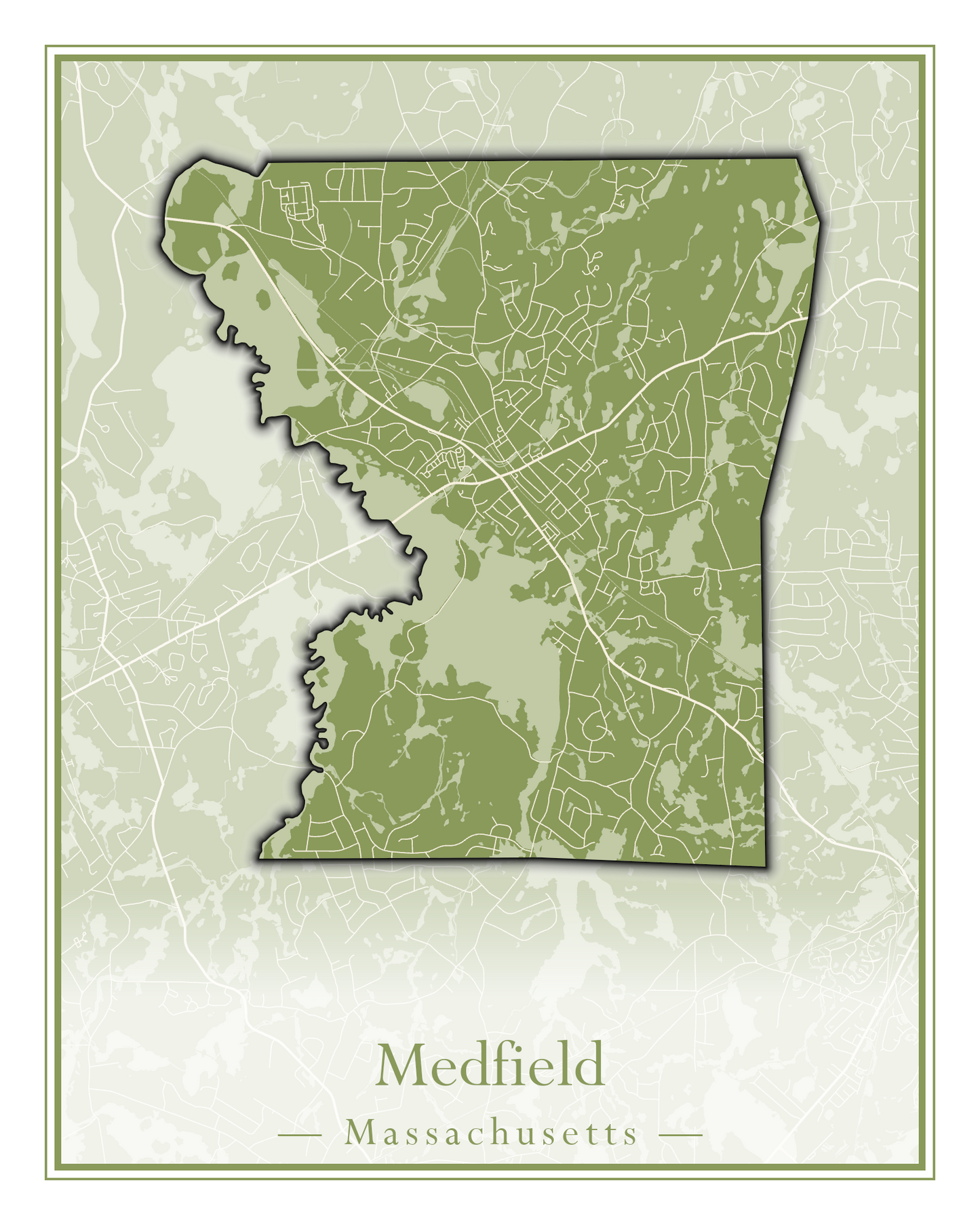 Massachusetts Towns - Street Map (Mattapoisett - Medford)