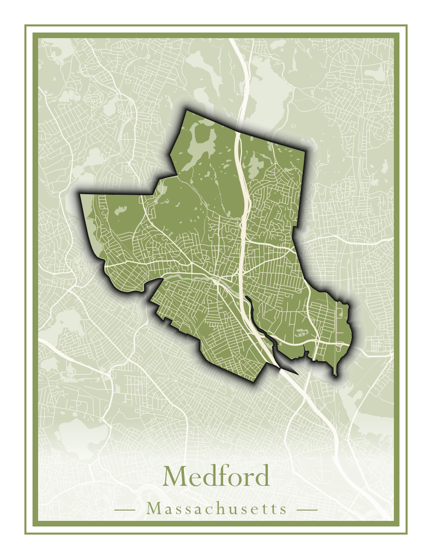 Massachusetts Towns - Street Map (Mattapoisett - Medford)