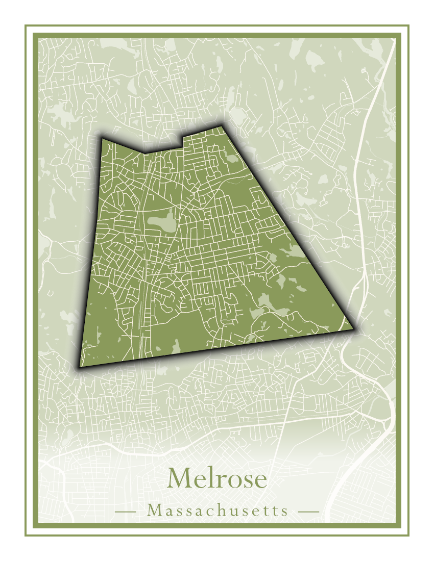 Massachusetts Towns - Street Map (Medway - Merrimac)