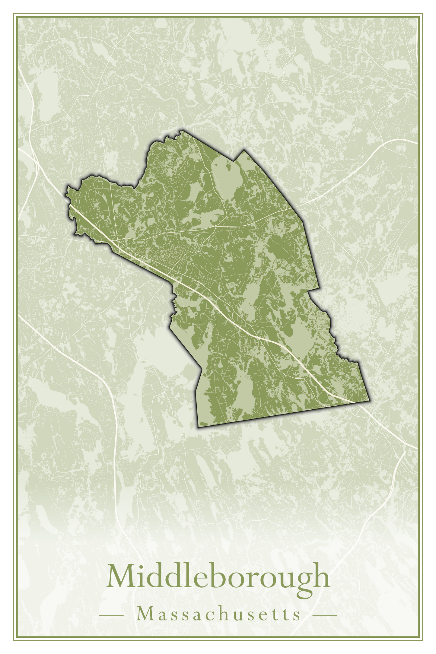 Massachusetts Towns - Street Map (Methuen - Middleton)