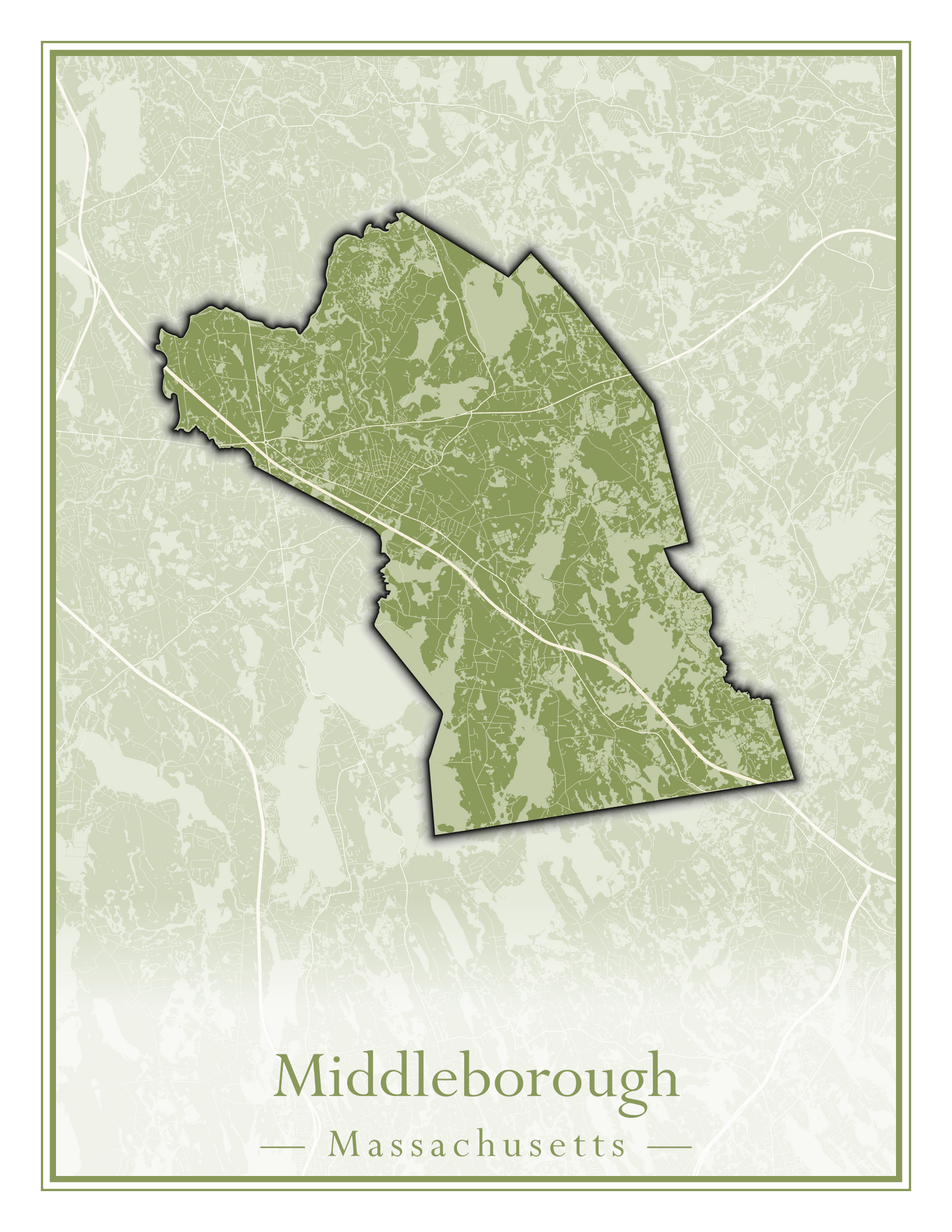 Massachusetts Towns - Street Map (Methuen - Middleton)