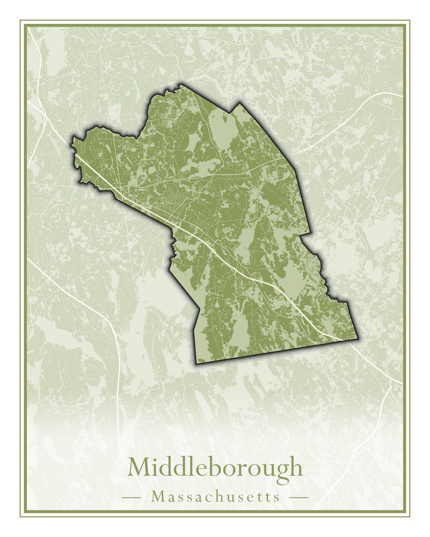 Massachusetts Towns - Street Map (Methuen - Middleton)