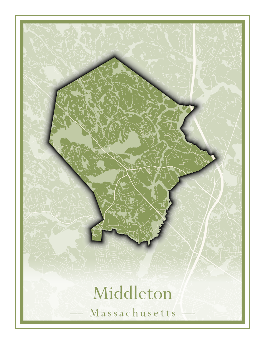 Massachusetts Towns - Street Map (Methuen - Middleton)