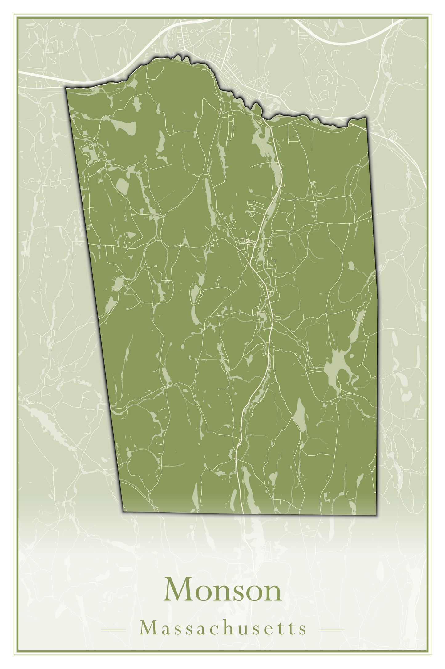 Massachusetts Towns - Street Map (Milton - Montague)