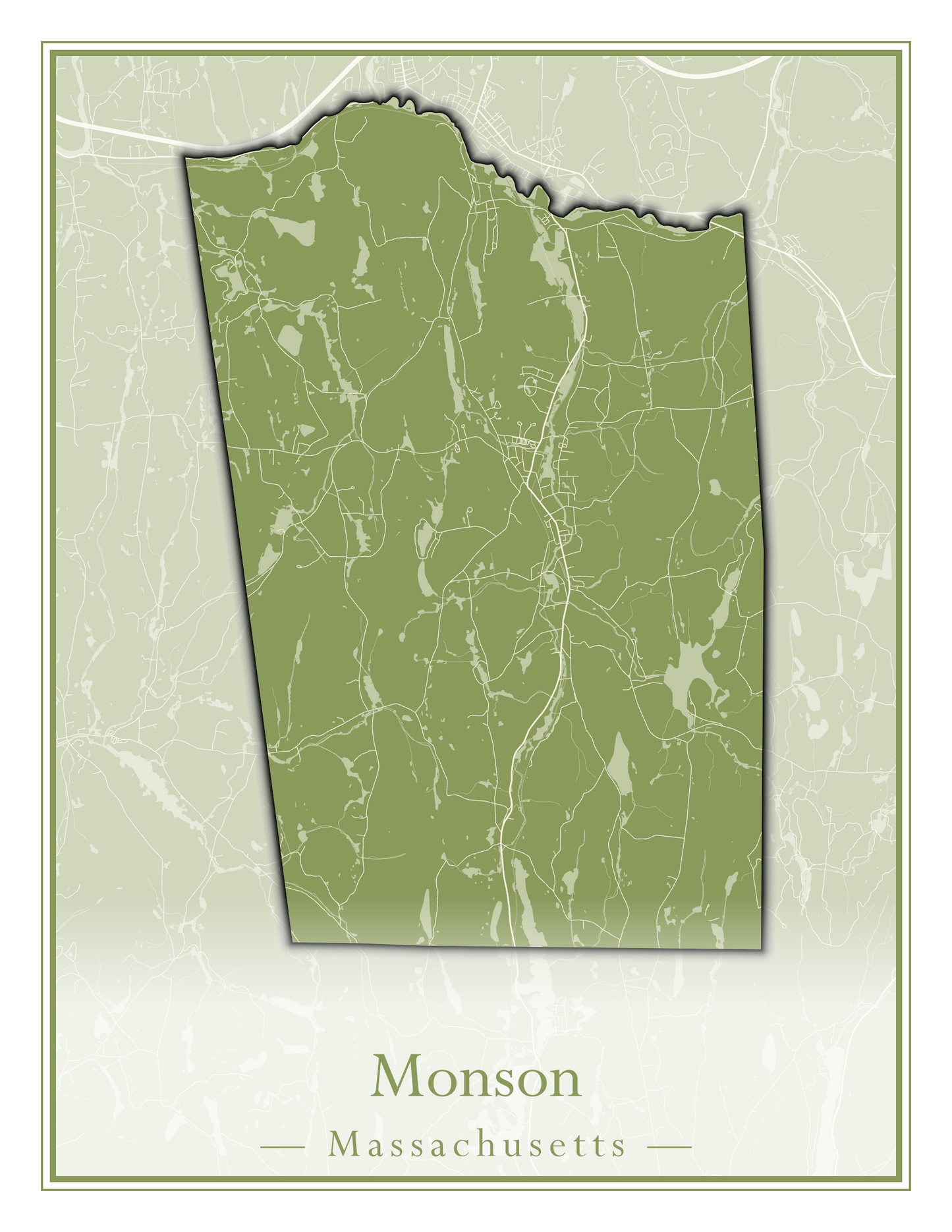 Massachusetts Towns - Street Map (Milton - Montague)