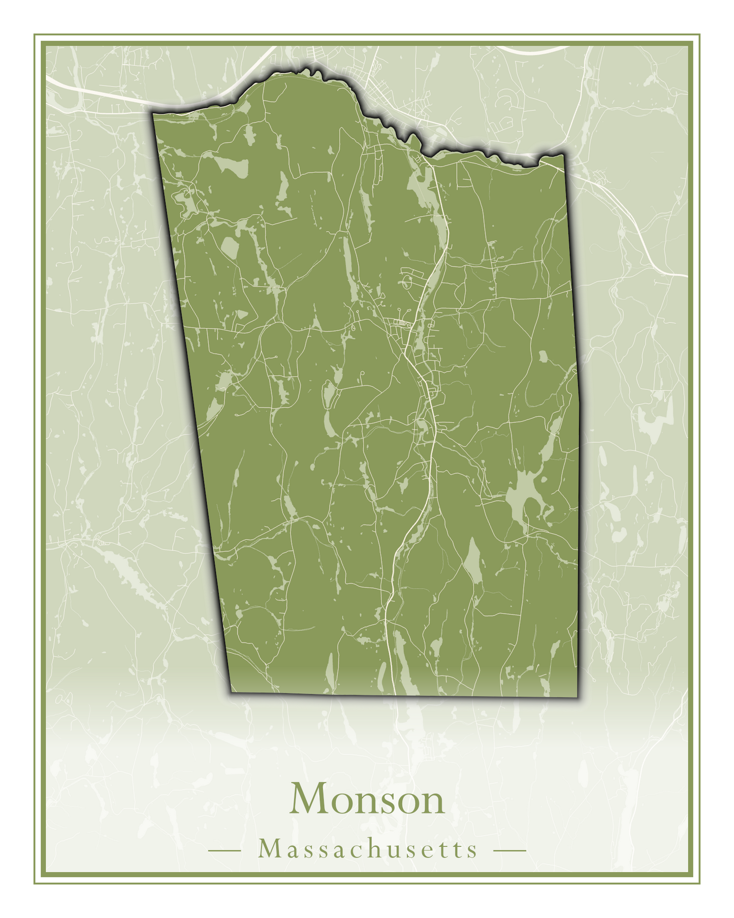 Massachusetts Towns - Street Map (Milton - Montague)