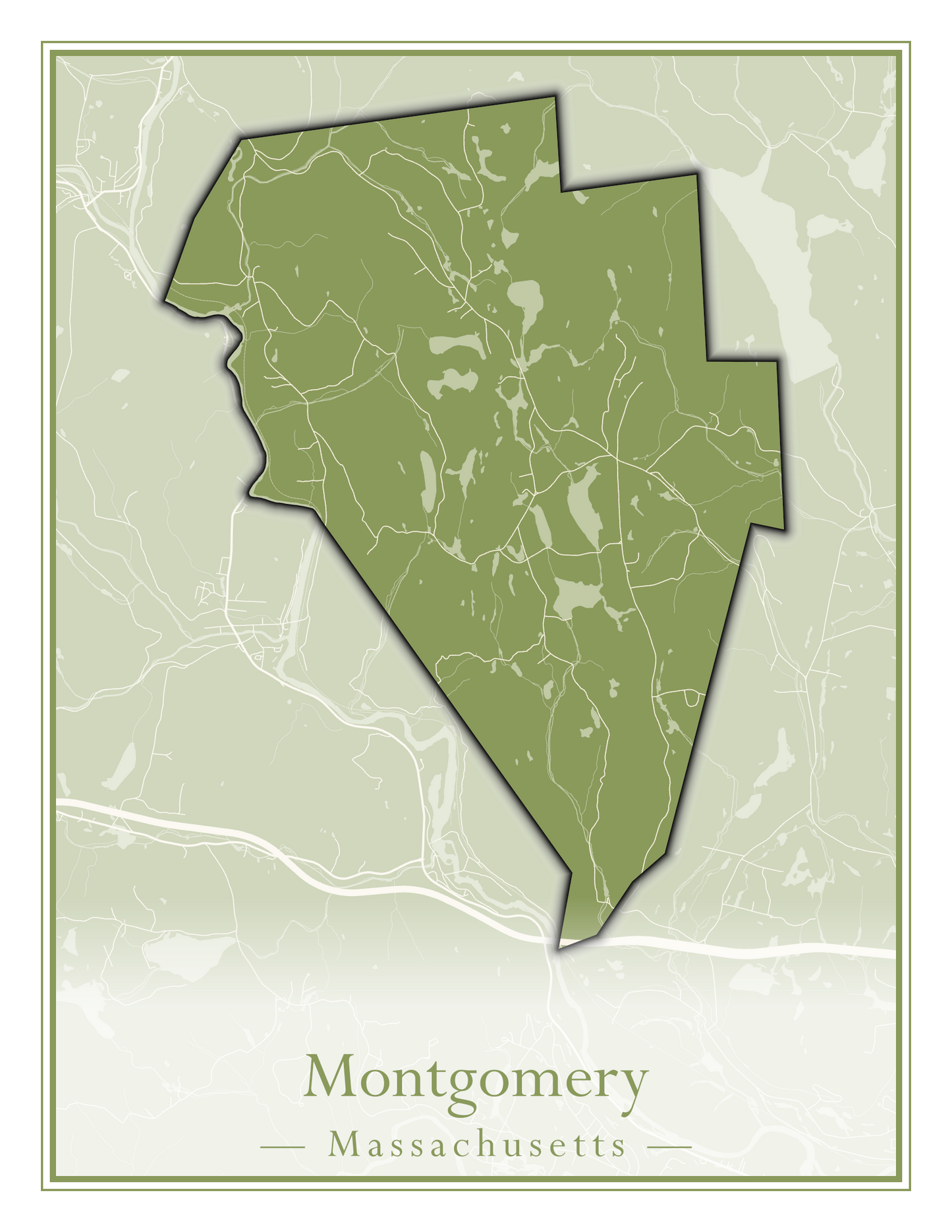 Massachusetts Towns - Street Map (Monterey - Nahant)