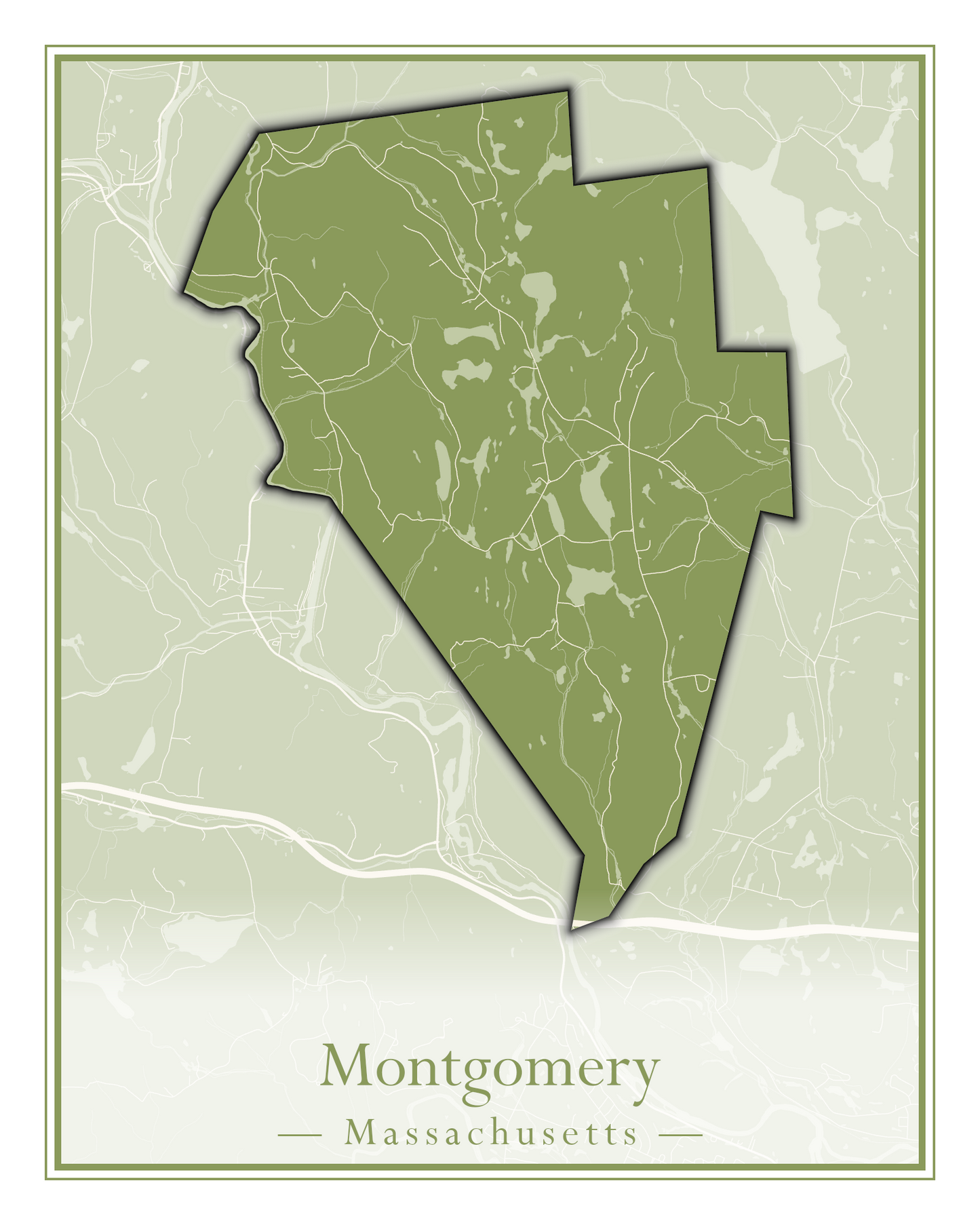 Massachusetts Towns - Street Map (Monterey - Nahant)