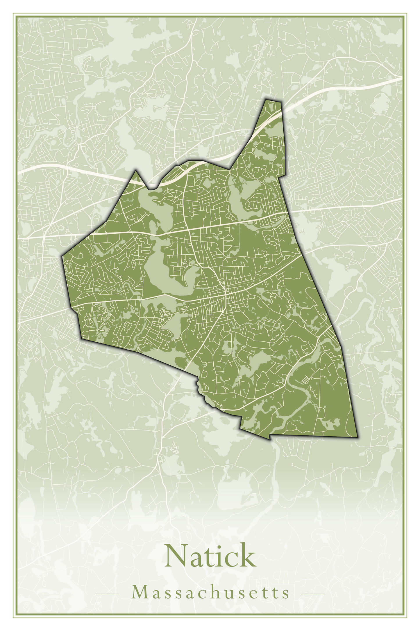 Massachusetts Towns - Street Map (Nantucket - New Ashford)