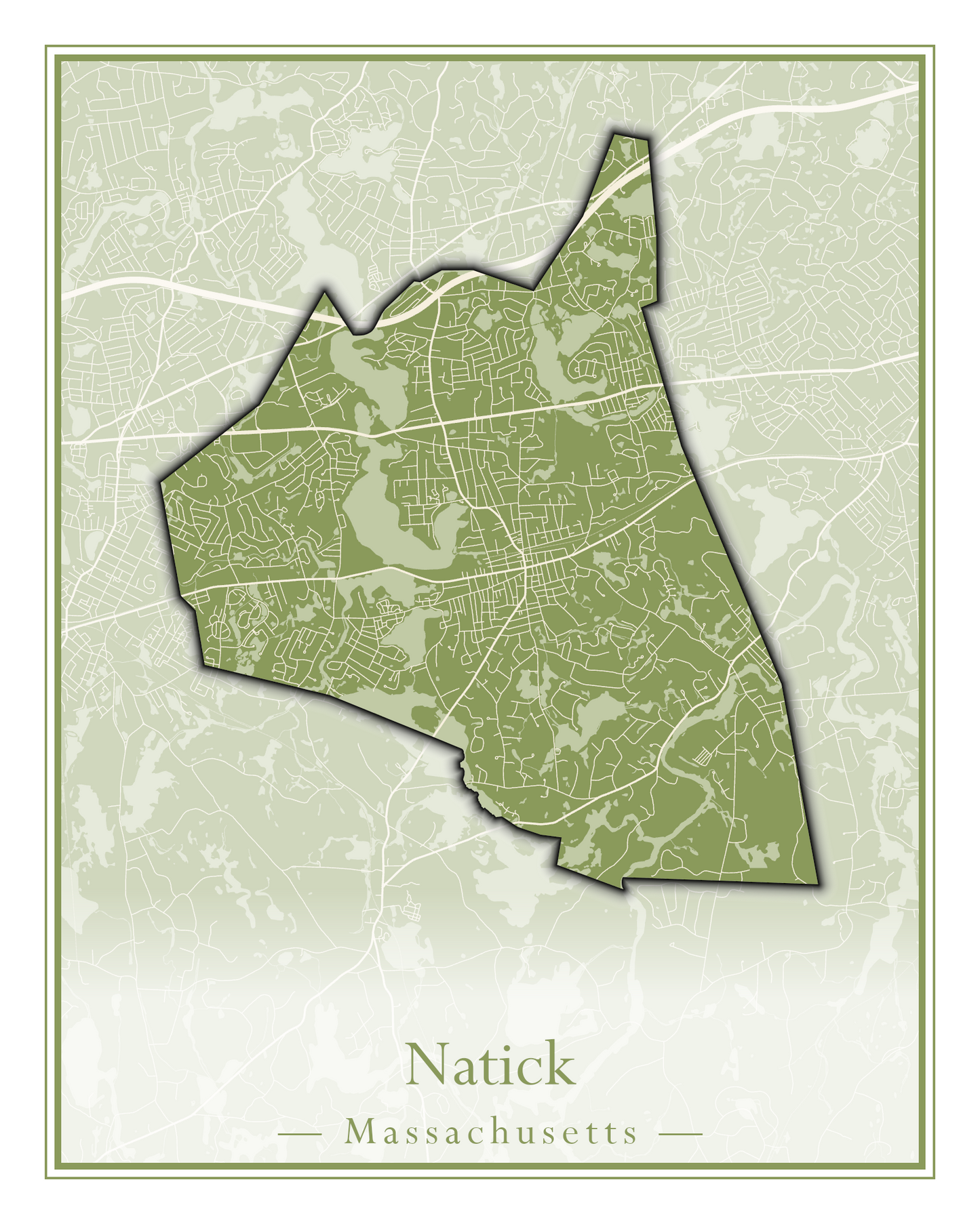 Massachusetts Towns - Street Map (Nantucket - New Ashford)