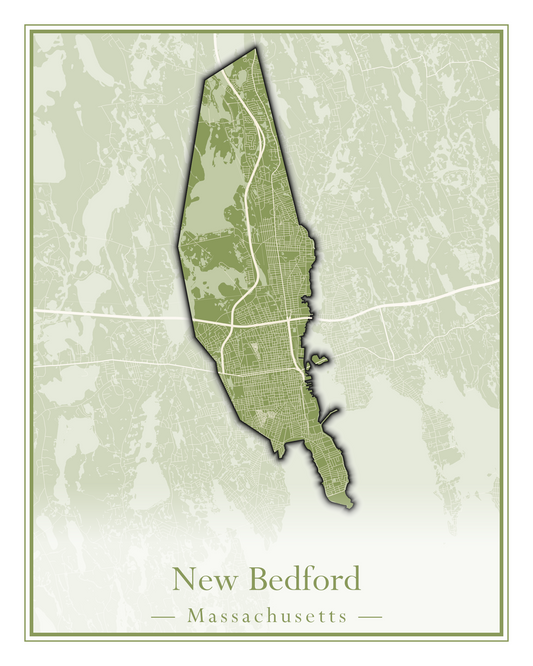 Massachusetts Towns - Street Map (New Bedford - New Salem)