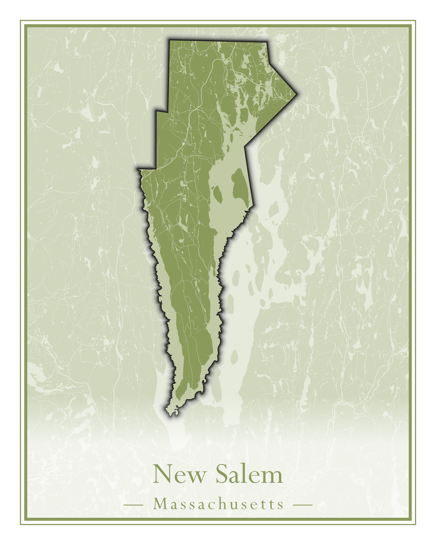 Massachusetts Towns - Street Map (New Bedford - New Salem)