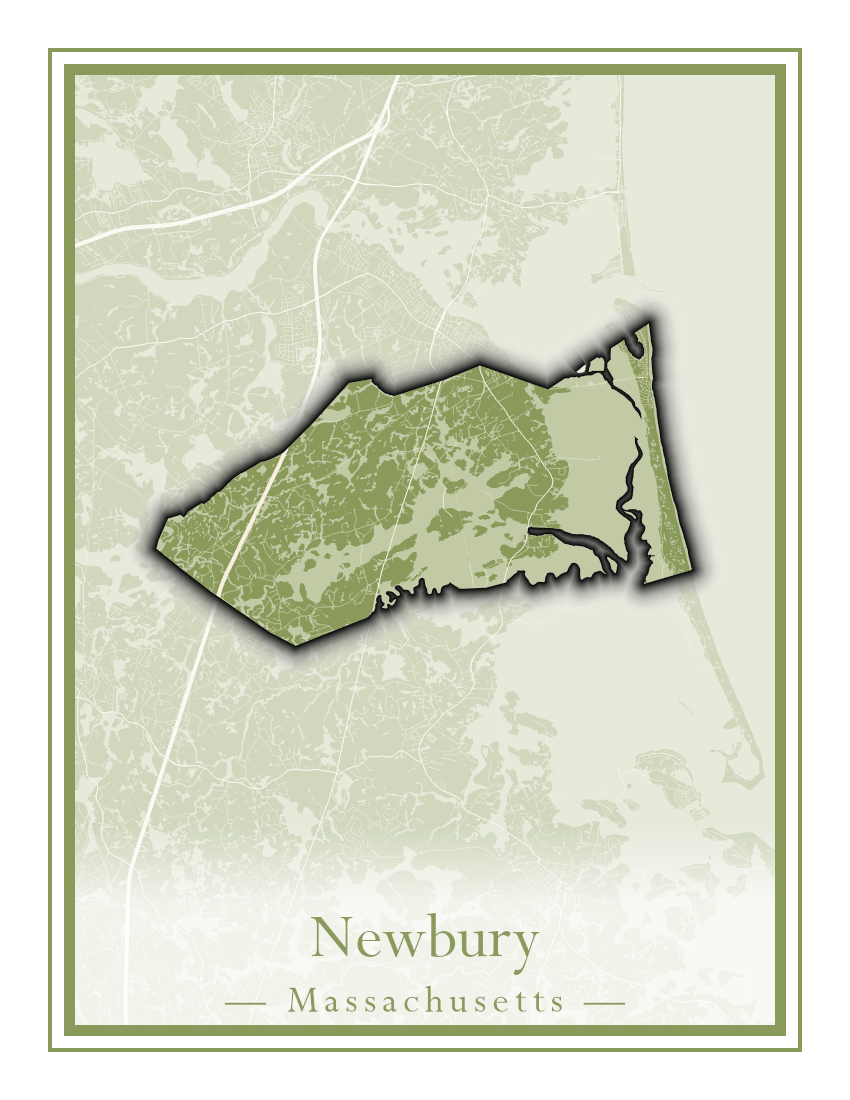 Massachusetts Towns - Street Map (Newbury - Norfolk)