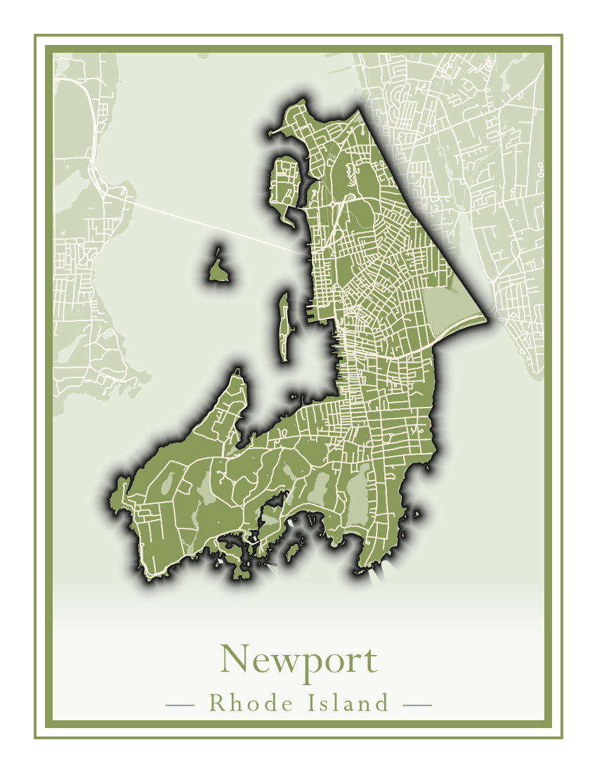 Rhode Island Towns - Street Map (New Shoreham - North Providence)