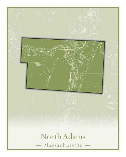 Massachusetts Towns - Street Map (North Adams - North Brookfield)