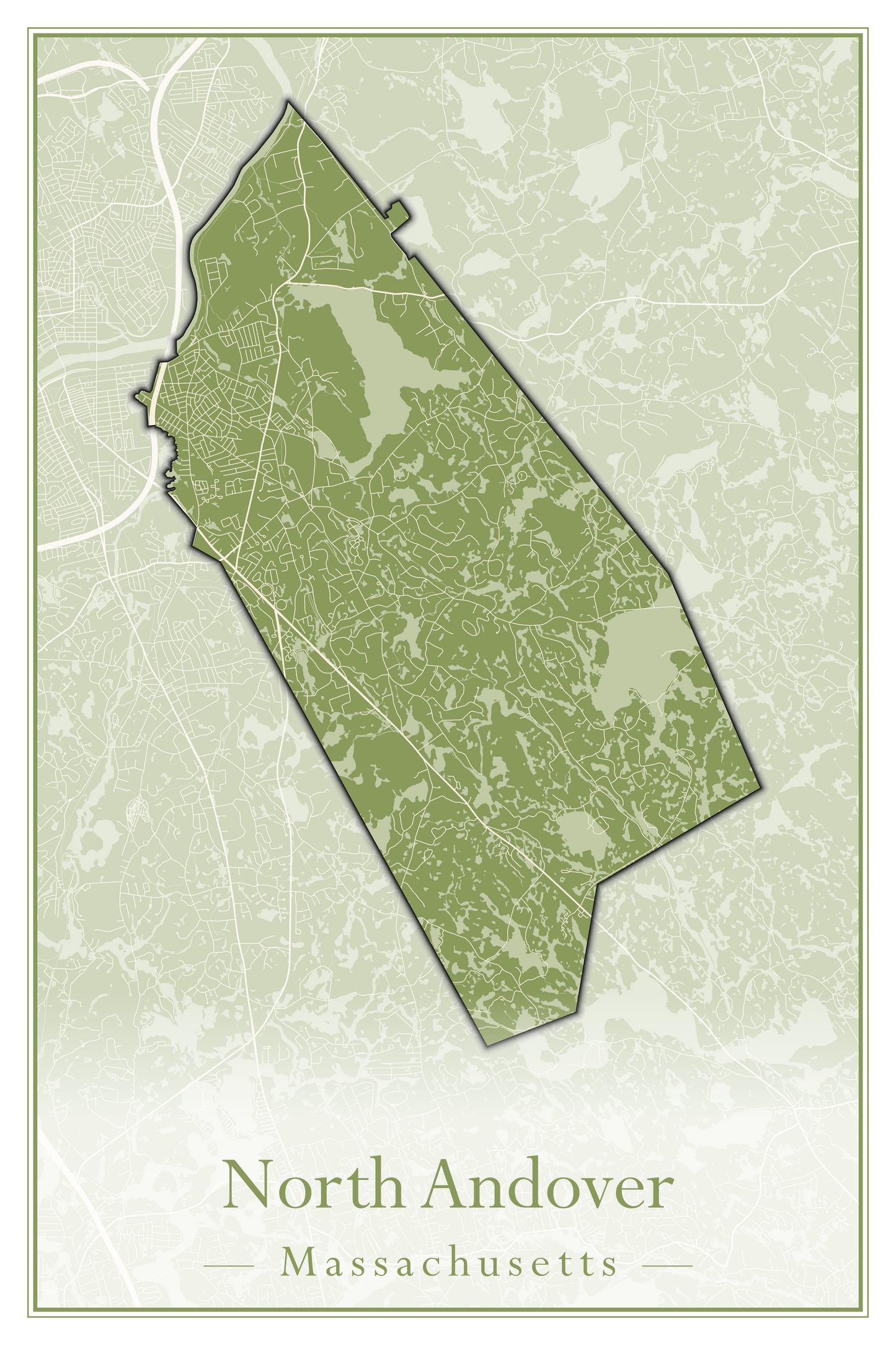 Massachusetts Towns - Street Map (North Adams - North Brookfield)