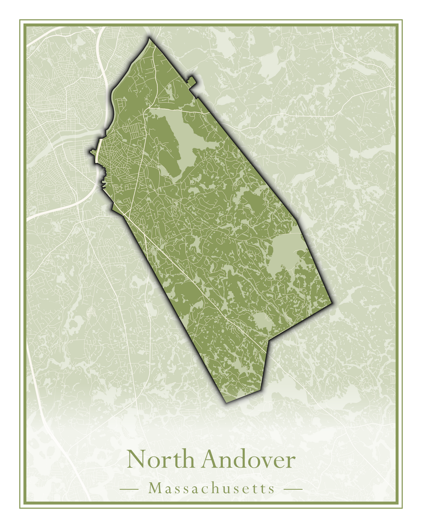 Massachusetts Towns - Street Map (North Adams - North Brookfield)